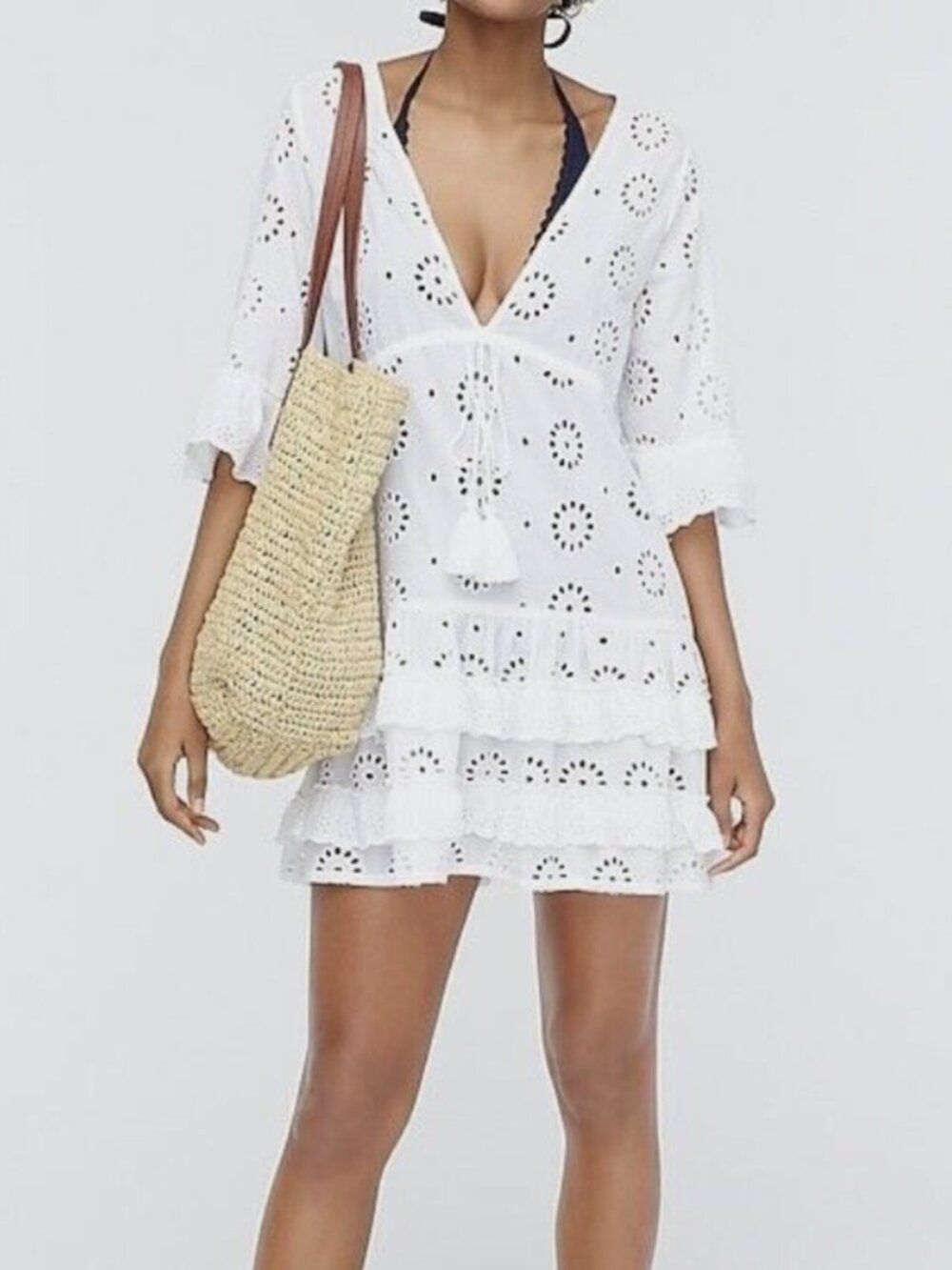 J. Crew Eyelet Tunic Dress Swim Cover-Up